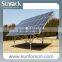 Ground screw pile solar panel installation racks