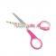 Fasion color scissors stainless steel material blade pink handle 5.5 inch Office Scissors