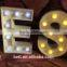 Frees tanding White LED Light Up Letters, 9" Marquee Letters
