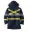 Insulated Long Jacket With Reflective Tape Safety Wear