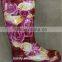 elegant lovely ladies wellington rubber rain boots with flower printing
