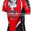 Daijun OEM high quality men summer red and black cotton fashion cycling jersey