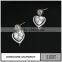 Fashion silver earring stud jewelry wholesale clear crystal stone handmade jewelry