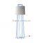 2017 hotel decorative blue metal wire floor lamp with linen shade good for inn decor high end standing reading lamp
