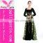 Green Long Sleeve Muslim Evening Gown for women