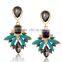 Fashion Lady Crystal Leaf Earrings Pendant Designs Jewelry Zircon Hanging Stud Earring
