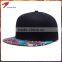custom design your own logo 100%cotton 6 panel blank snapback cap