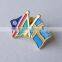 High quality metal National Flag Badge Pin Badge Country Flag Lapel Pin Enamel Friendship Flag