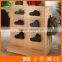 Wood Grain Exhibition Melamine Display Stand Clothes Racks