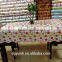 2015 Newest printed circle design plastic tablecloth with lace/waved/straight edge