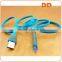 Retractable noodles 2 in 1usb cable with cover for iphone, usb cable 2 in 1