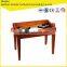 2015 Brown adjustable piano bench with leather stool surface