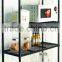 4 Tier Black Mesh Metal Storage Rack Book shelf