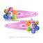 polymer style clay Kids Hair Clips Accessories Smiling Flower style hair clips