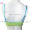 green genie bra with blue stripe and embossed lace
