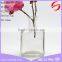 Cube 120ml280ml clear glass bottle aroma reed diffuser glass bottle with cork