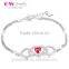 European Style Magic Imitation Bracelet Fashion Heart Crystal Bracelets & Bangles For Women