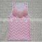 Fancy Red Striped Cotton Chevron Petti Top Designed for Stage Girl Top