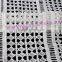 2016 fancy square design polyester fabric, white color viscose mesh fabric wholesale