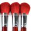 Deep red very soft goat hair cosmetic brush good quality makeup loose powder brush
