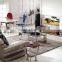 B504 High Back Silver Modern PU Leather Dining Chair