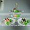New Design Round & Square 3 PCS Plates One Layer Metal Wedding Cake Stand Wholesale