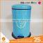 Powder Coated Dustbin 12L Stainless Steel Foot Pedal Trash Can kitchen waste Bin