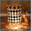 Exquisite Design cylinder shaped Glass mosaic candle jar