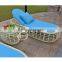 white Bali Beach wicker lounger chair white outdoor PE rattan lounge furniture patio poolside lounger