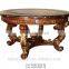 FA-187P-01 Four Leg Classical Glass Top Round Center Table