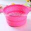 Food grade fruit silicone basket foldable silicone drain basket