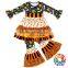 Pumpkin Prints Children Clothes Clothing Set Fall Ruffle Baby Girl Clothes Sets Kids Halloween Clothes Wholesale Price