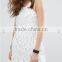OEM Service Fashion Luxury Formal White Cami Dress Open Cross Back Beaded Sequins Mini Dresses In Paris