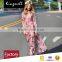 2017 Custom digital printed long dress silk chiffon fabric new style