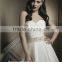 new sexy white ball gown sleeveless flowing chiffon beach wedding dress