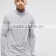 Long sleeve casual street top wear, OEM cheap blank sports golf gym t-shirt men wholesale