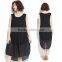 2017 summer latest plus size chiffon dress for girls sexy black maternity dress
