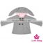 2017 New Design Baby Clothing Coat Sweet Children Clothing With Rabbit Ear Coat Solid Color Baby Boys&Girls Jacket