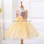 2016 High quality kids champagne color popular teal flower girls dresses
