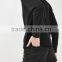 Women Fashionable Wearing Black Distressed High Waisted Denim Shorts