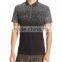 Cheap Men's Trendy Dotted Gradient Discharging Printed Short Sleeve Polo Shirts With Zipper Pocket MP6986