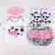 2015 New Fashion Cute Cow 4pcs Newborn Baby Gift Set
