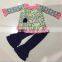 New Design Mustard Pie Remake Baby Clothing Wholesale Children's Boutique Clothing Set