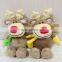 custom Christmas plush moose toy, plush Christmas toy santa and reindeer