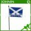Factory price for small plastic holder polyester printed scotland hand flag