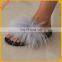 Serviceable Thermal Winter Warm Shoes Eva And Sandals Raccoon Fur Slippers