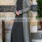 Fashion Women Long Sleeves Contrasting Muslim long Maxi Dress