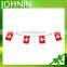 Decoration 100% polyester custom cheap Switzerland hanging bunting flag