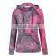 2017 new gradient long sleeve hooded coat fleece coat sweater jacket