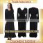 7032# Fall Women Clothing Black Ladies Party Dresses Ruffle Long Sleeve Maxi Muslim Dress Plus Size